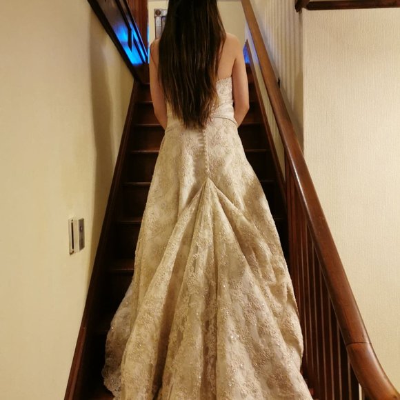 Alfred Sung Wedding Dress Size 4 - Picture 9 of 11